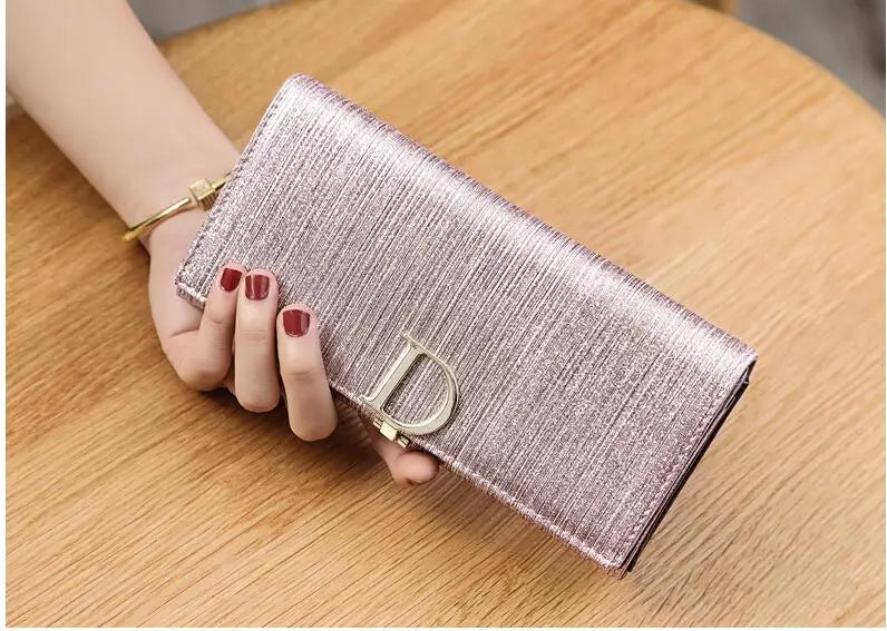 Vintage Stripe Female Card Holder Phone Bags Luxury Genuine Leather Wallets