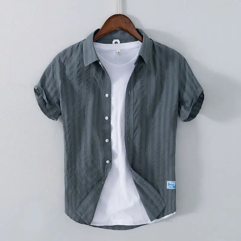 New Solid Color Fashion Turn-down Collar Shirt