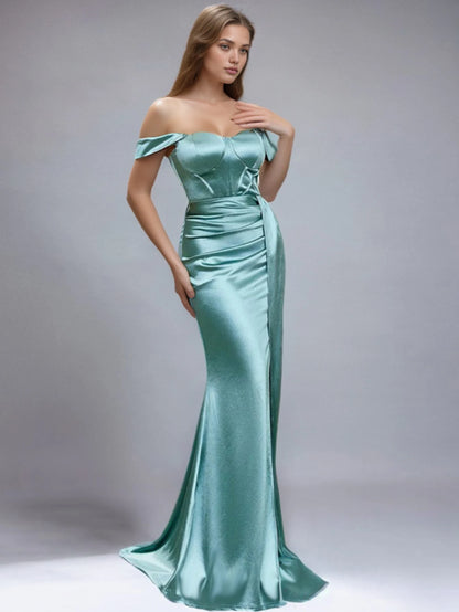 Sexy slip corset prom evening dresses