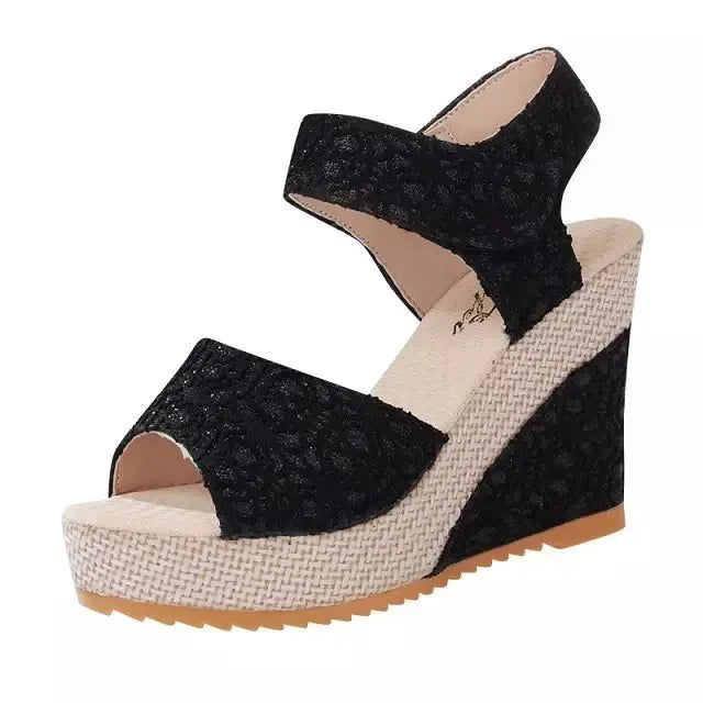 High-heeled Wedge Platform New Peep Toe Sandals Comfort Summer Designer Shoes