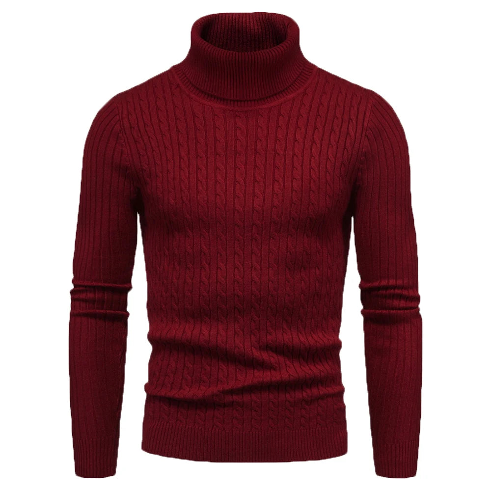 Turtleneck Warm Fashion Solid Color sweater