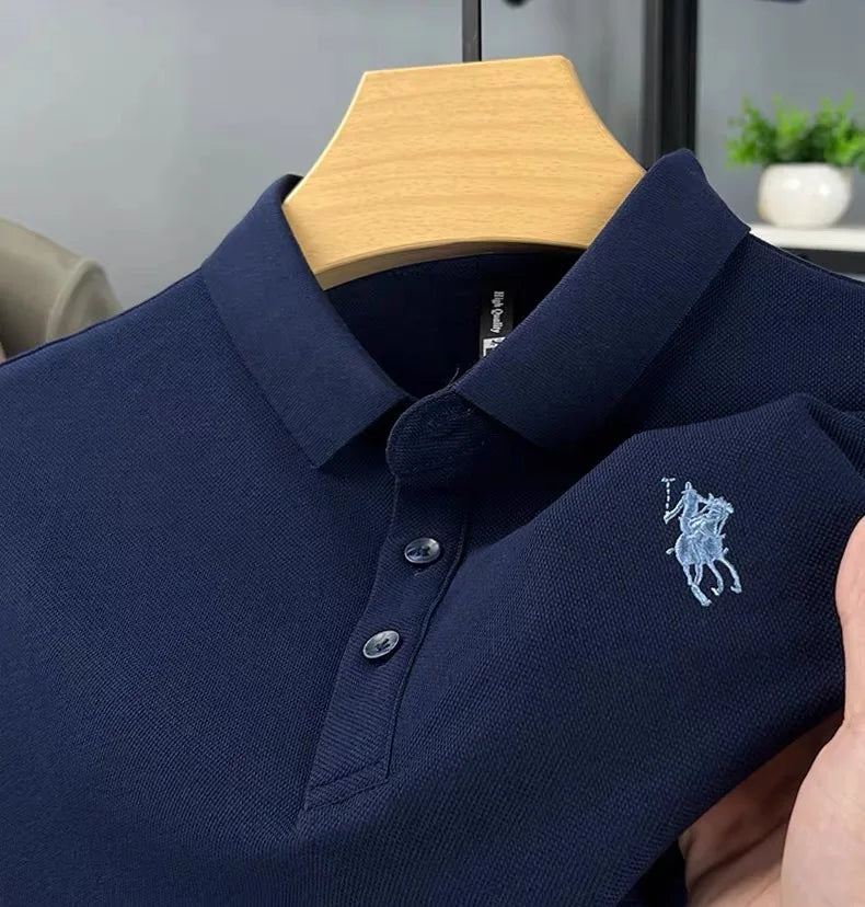 100% cotton men's short sleeved POLO  T-shirt