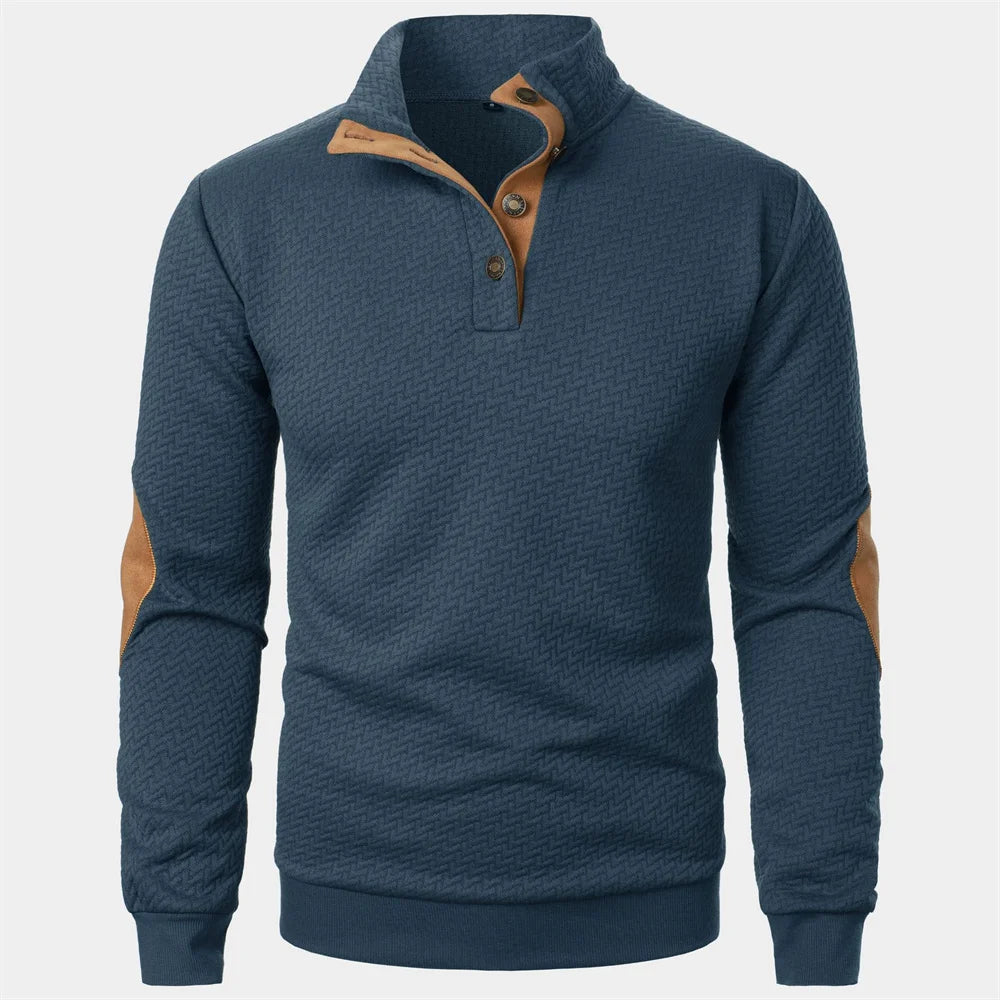 Men's Jacquard Sweatshirts Long Sleeve Hoodie Casual