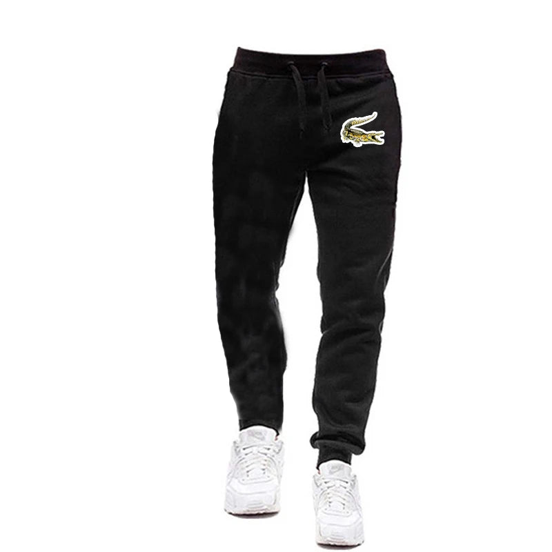 Men Tracksuit Double Zipper Two Pieces Set Mens Sportswear