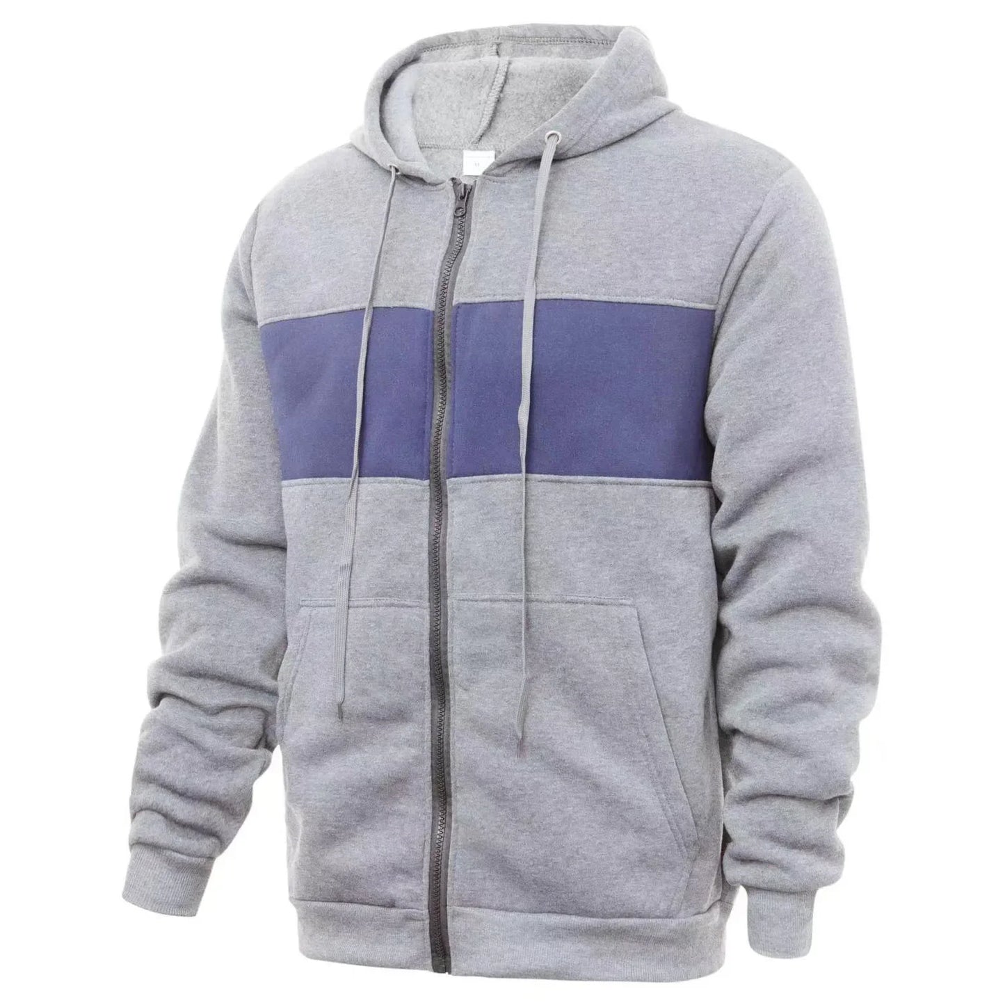 Men's Hoody Cardigan Sweatshirt Color Blocking