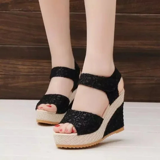 High-heeled Wedge Platform New Peep Toe Sandals Comfort Summer Designer Shoes