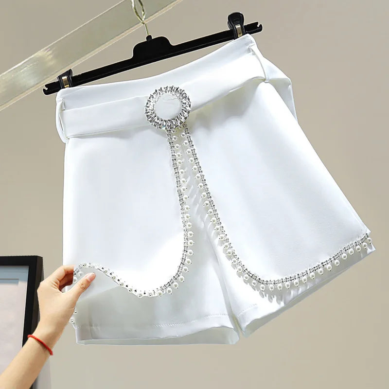 Bead Pearl Diamonds Suit Shorts Skirt Design