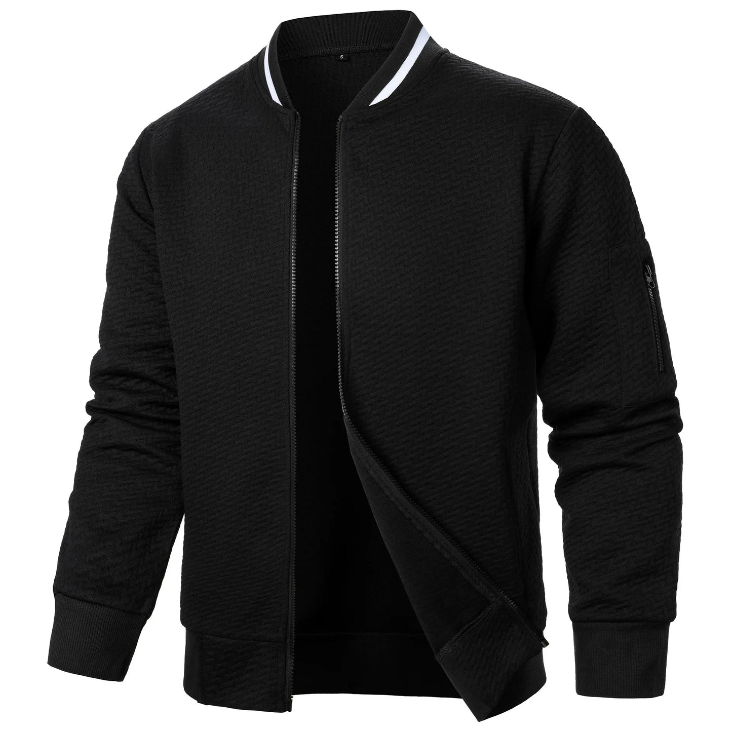 New Men's New Zip Stand Collar Sweatshirt Jacket