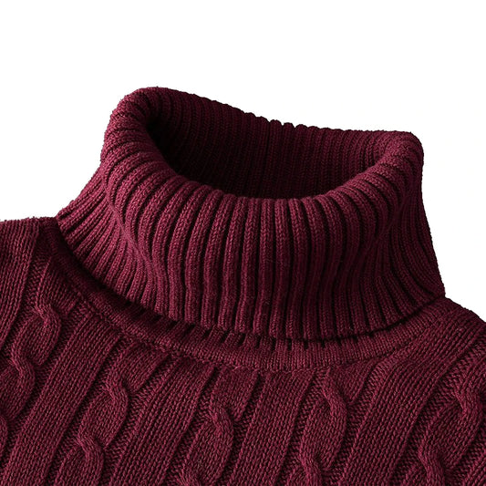 New Turtleneck Sweater Casual Men's Rollneck Knitted Sweater