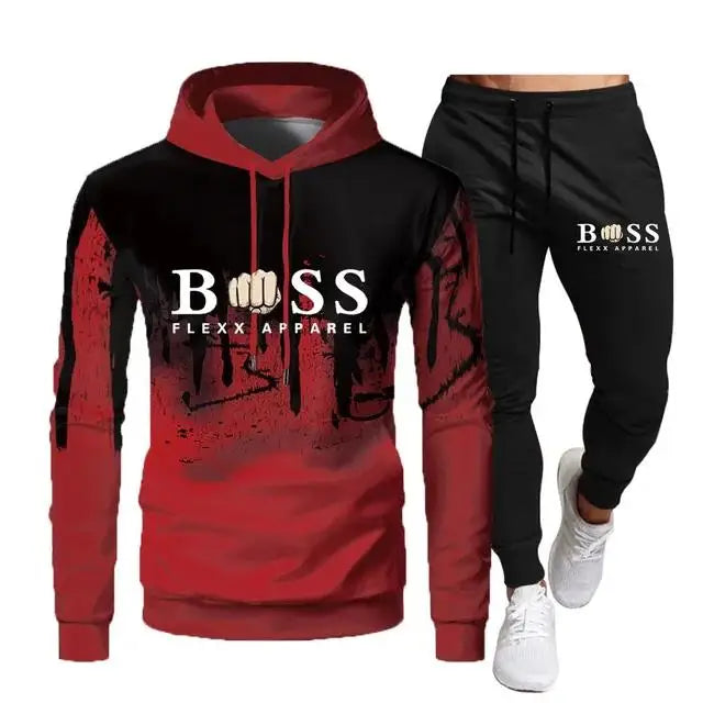 New Brand Men's Tracksuit Sportswear Hoodies Sweatshirts Sweatpants Two Piece Sets