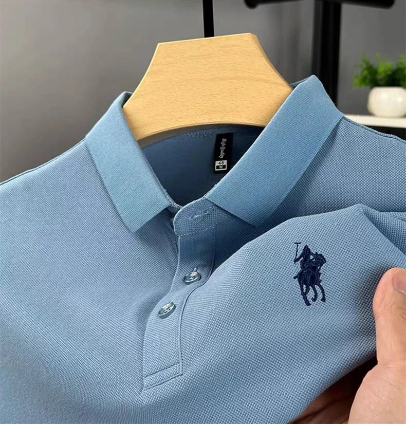 100% cotton men's short sleeved POLO  T-shirt