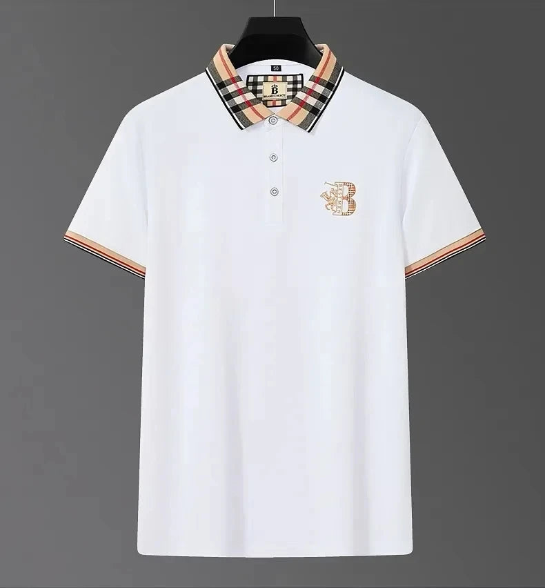 High end short sleeve men's breathable cotton POLO soft golf cool casual T-shirt