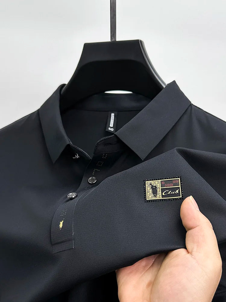 High end brand ice silk comfortable polo shirt