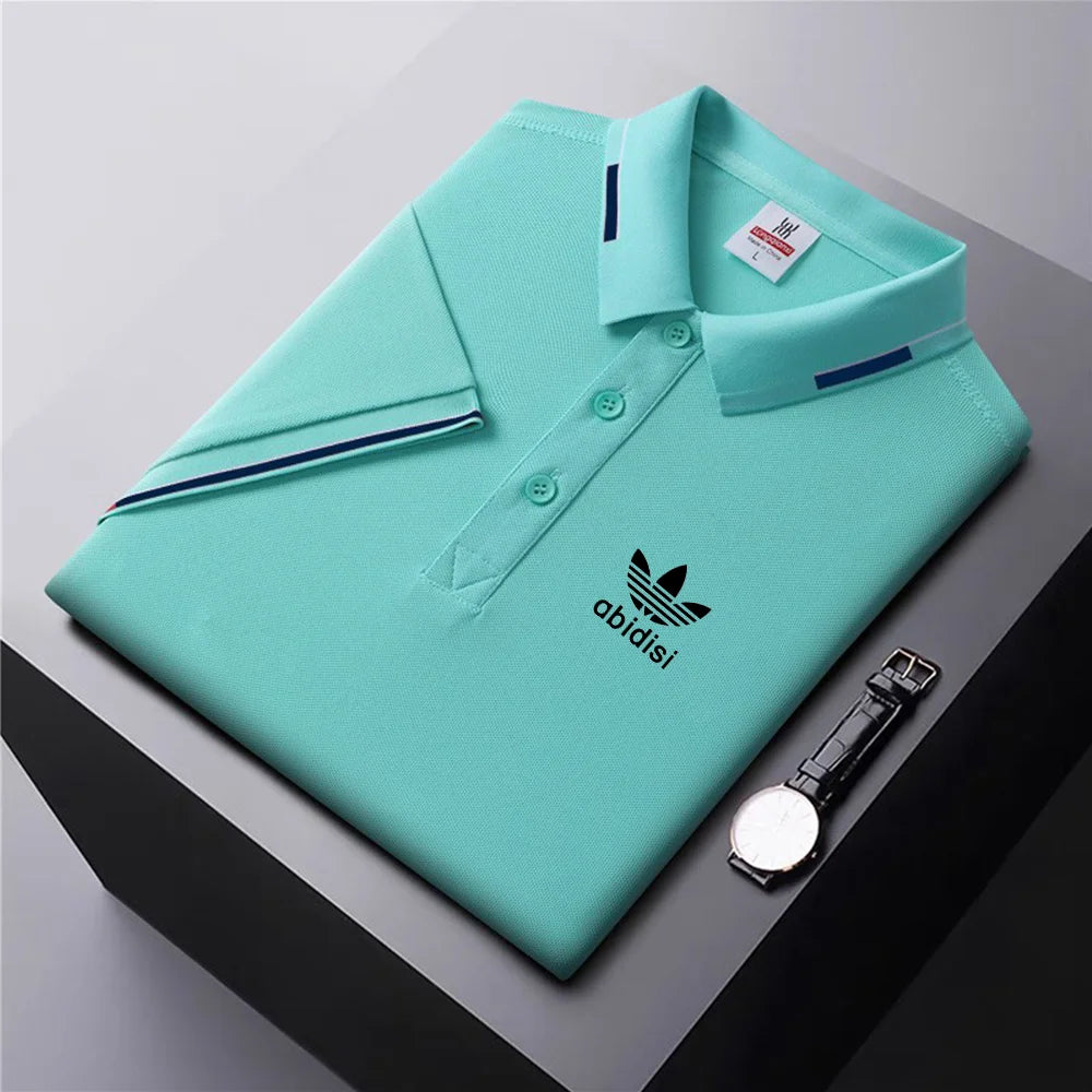 Men's quick drying breathable business casual polo T-shirt