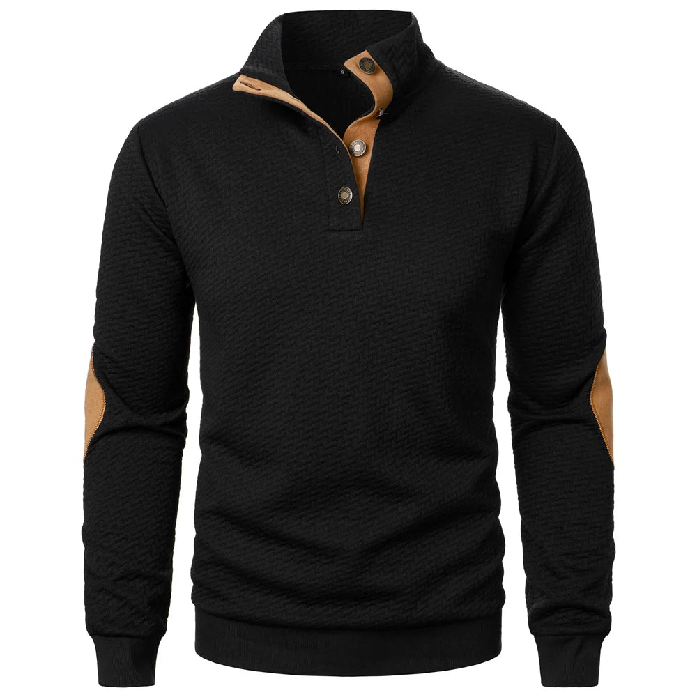 Men's Jacquard Sweatshirts Long Sleeve Hoodie Casual