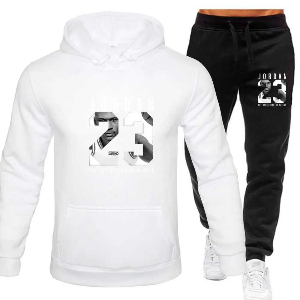 New Men's Sets Spring Autumn Hoodie and Pants 2 Pieces Casual Tracksuit