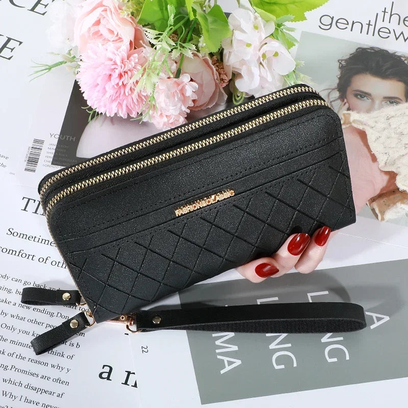 Long Women's Wallet Female Purses Tassel Coin Purse Card Holder Wallets Double Zipper