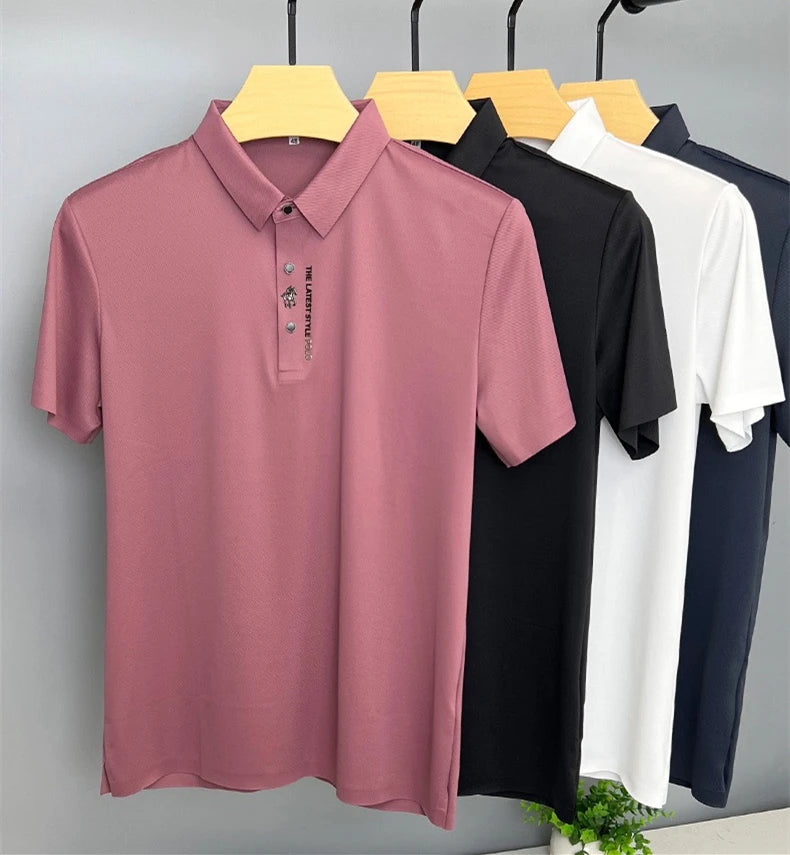 High end brand printed polo T-shirt