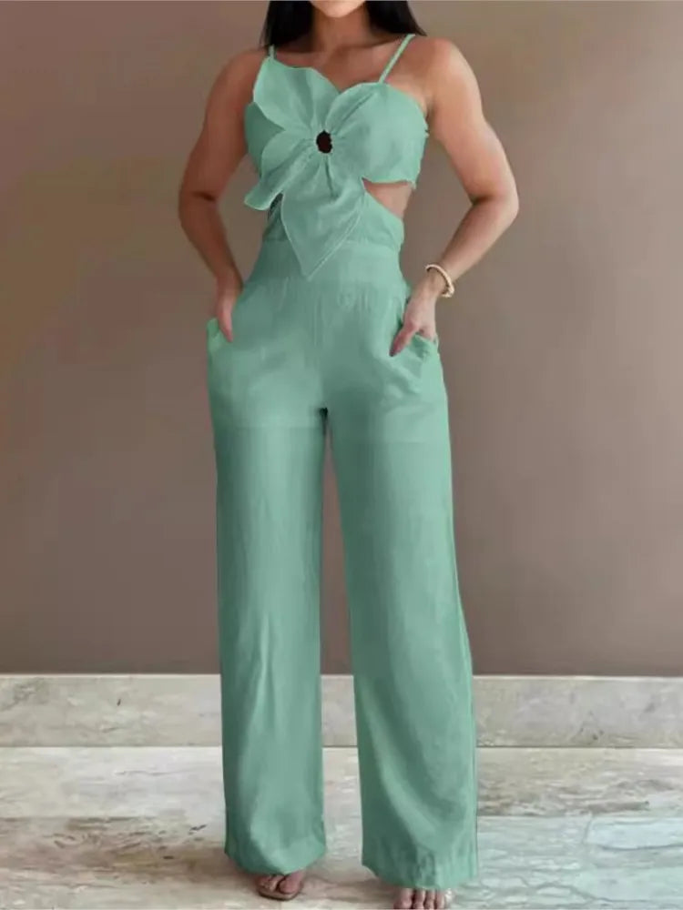 Spaghetti Strap Fashion Jumpsuit