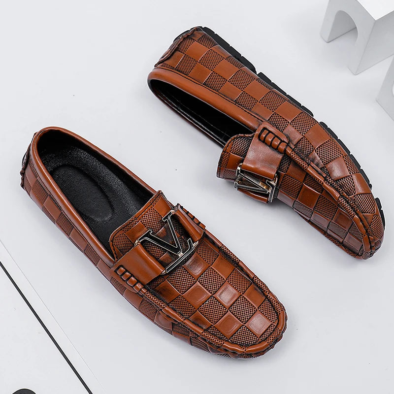 High Quality Genuine Leather Men's Casual Shoes Brand Cowhide Leather Shoes