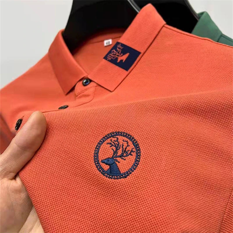 High quality 100% cotton short sleeved polo men's T-shirt