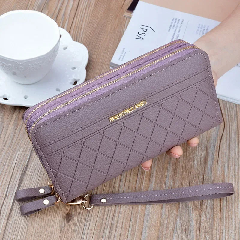 Long Women's Wallet Female Purses Tassel Coin Purse Card Holder Wallets Double Zipper