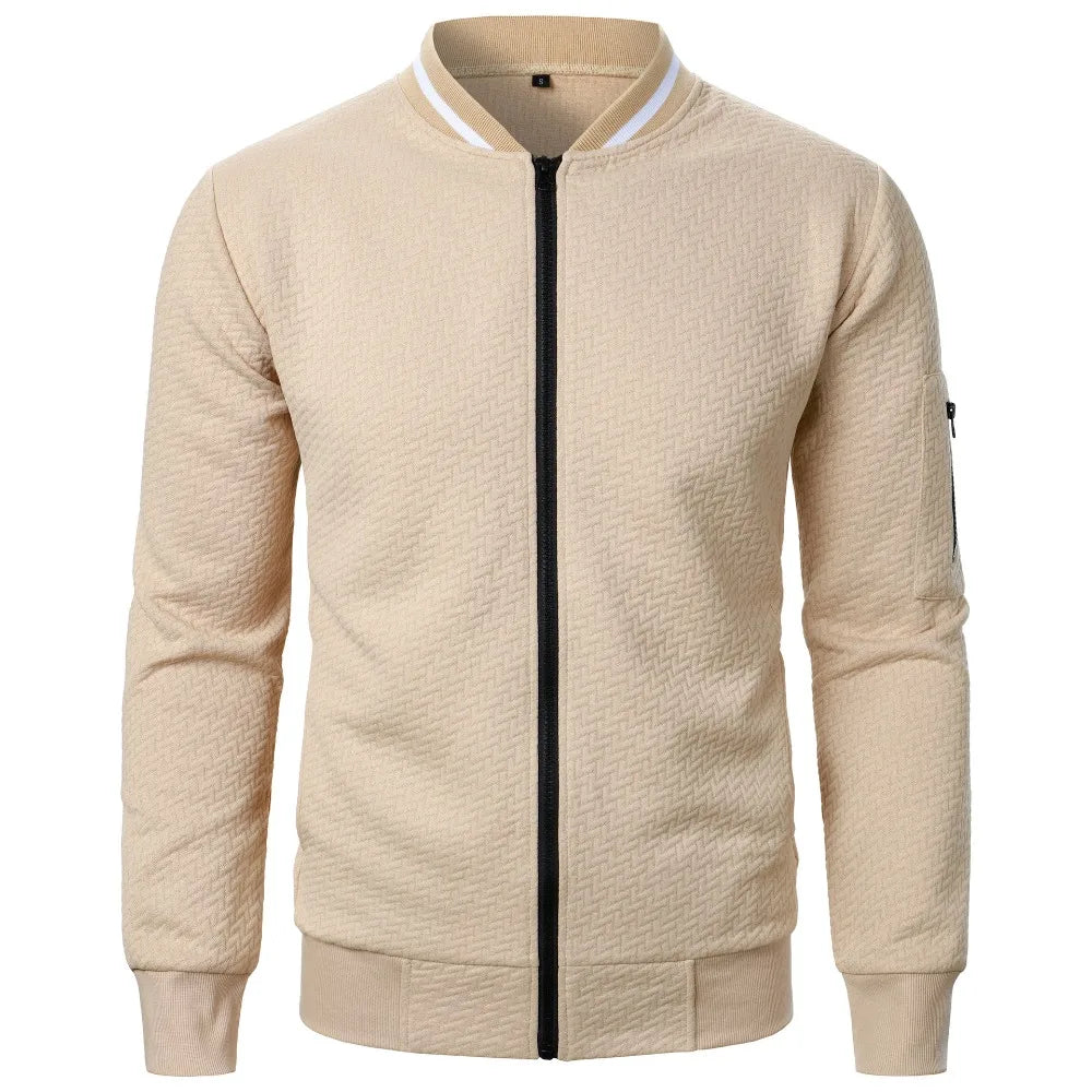 New Men's New Zip Stand Collar Sweatshirt Jacket