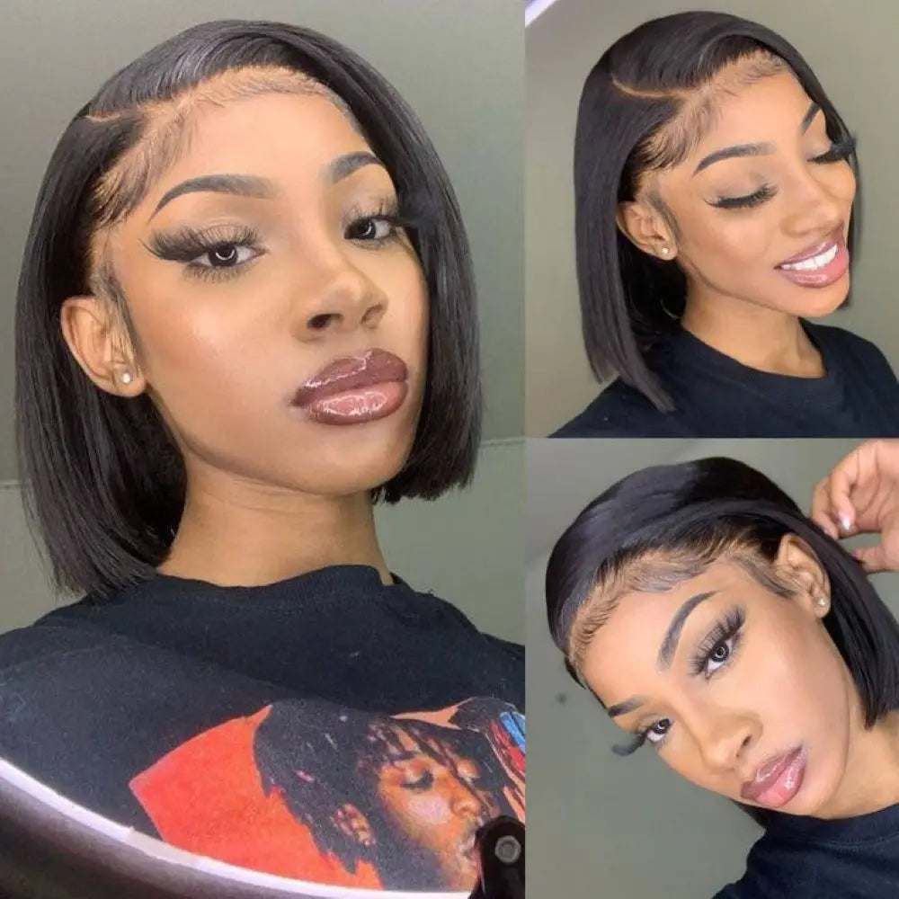 Bob Wig 13X4 Straight Transprent Lace Frontal Wigs For Women Human Hair 100% Unprocessed Brazilian Hair