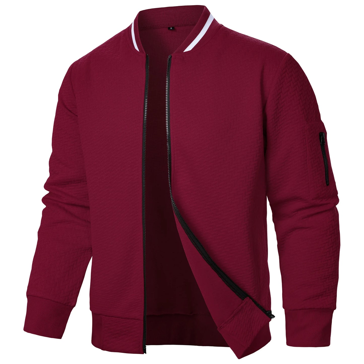 New Men's New Zip Stand Collar Sweatshirt Jacket