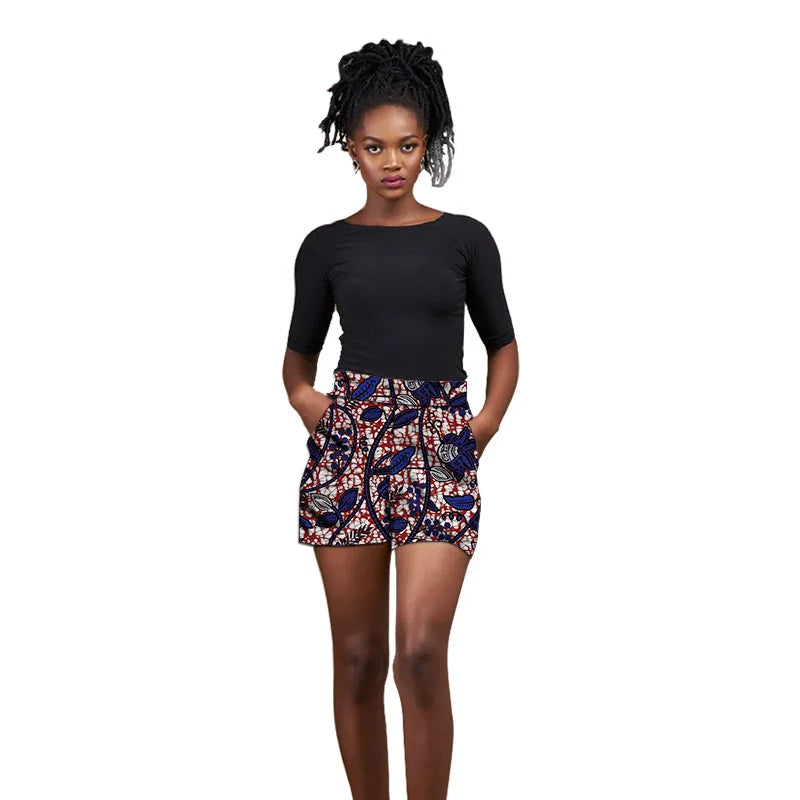 Women's Hot Pants African Print Shorts Loose Trousers