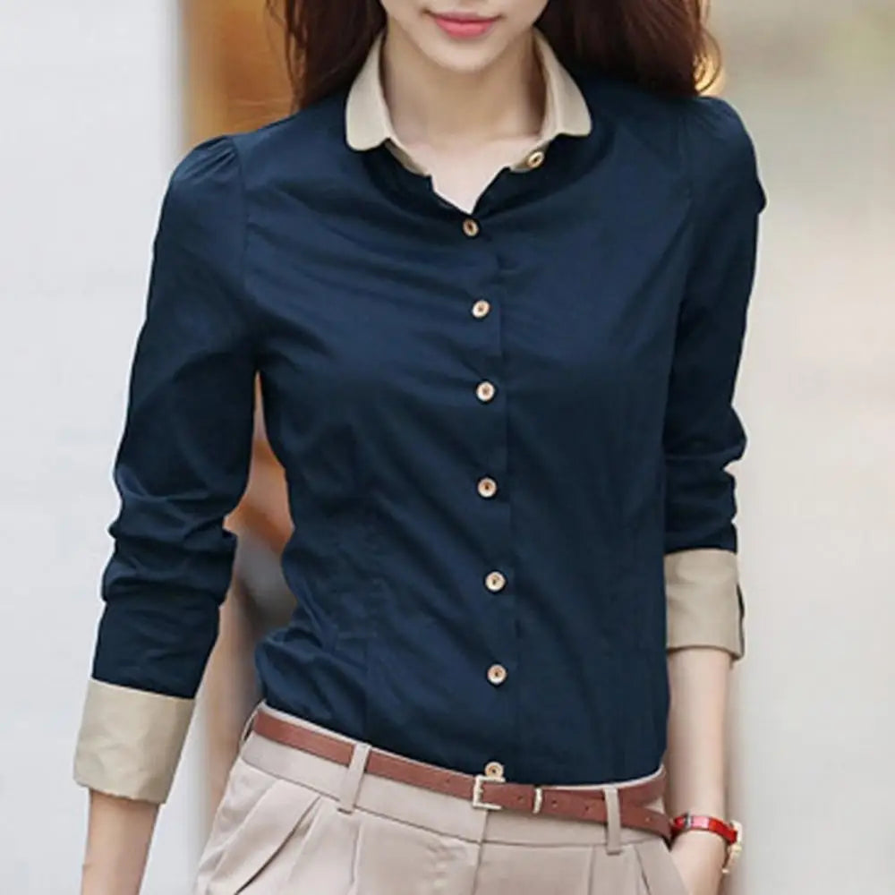 Office Lady Shirt Long Sleeve