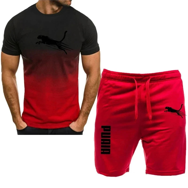 Men's Casual Sports Short sleeve suit, two-piece set