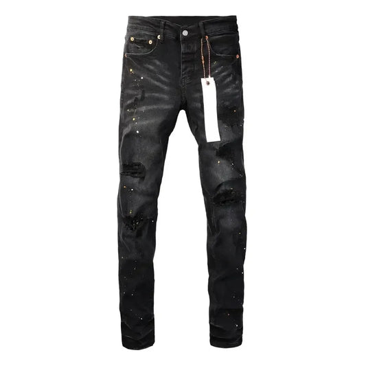 High Quality Purple Brand Jeans American High Street Ripped