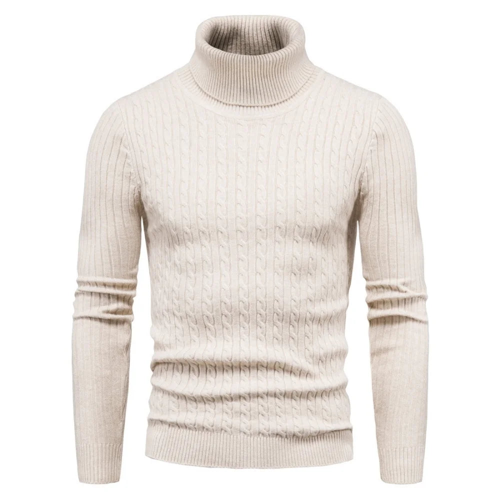 Turtleneck Warm Fashion Solid Color sweater