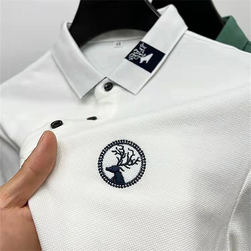 High quality 100% cotton short sleeved polo men's T-shirt