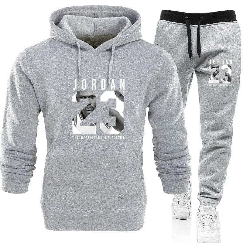 New Men's Sets Spring Autumn Hoodie and Pants 2 Pieces Casual Tracksuit