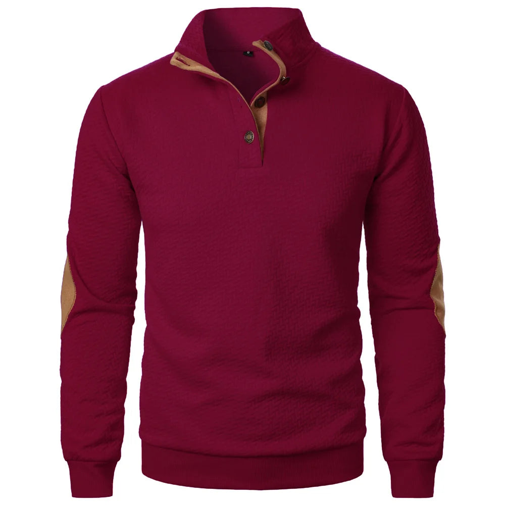 Men's Jacquard Sweatshirts Long Sleeve Hoodie Casual