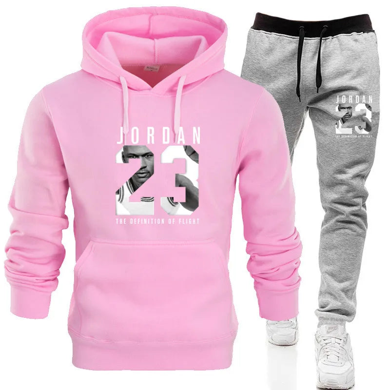 New Men's Sets Spring Autumn Hoodie and Pants 2 Pieces Casual Tracksuit