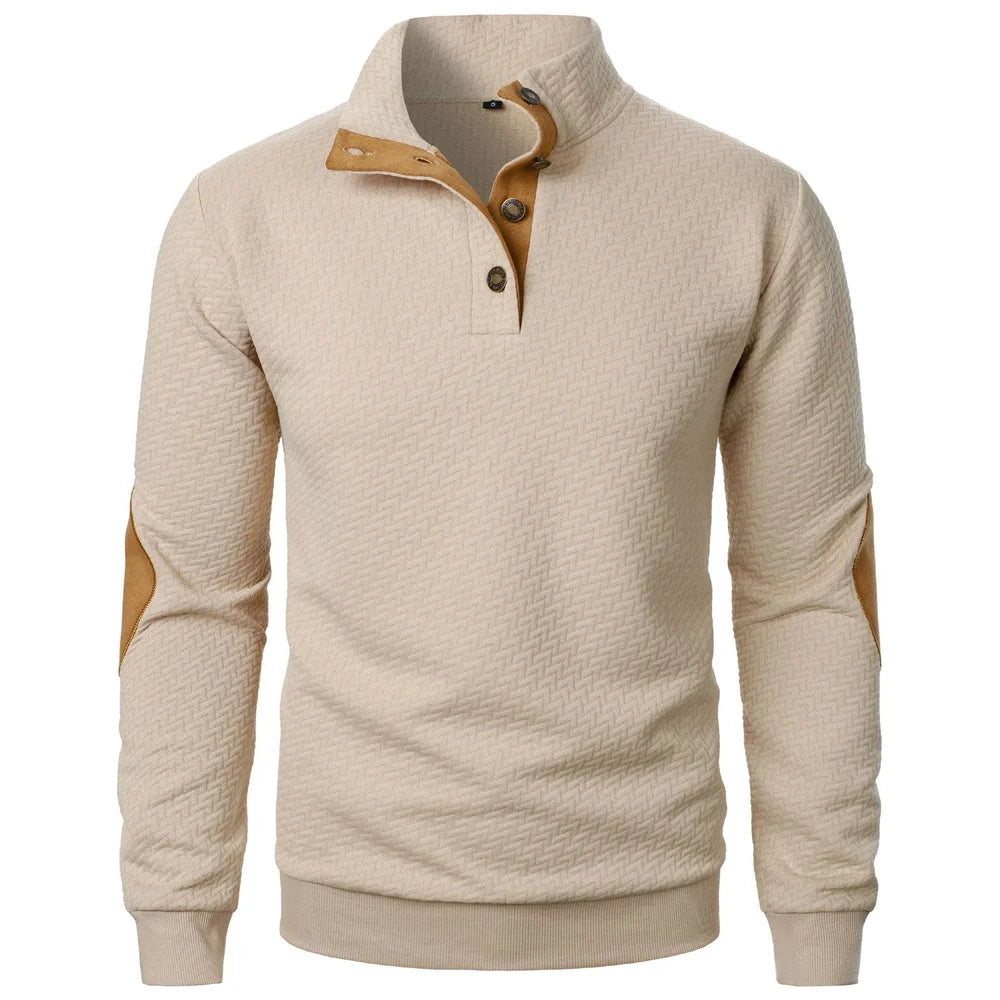 Men's Jacquard Sweatshirts Long Sleeve Hoodie Casual