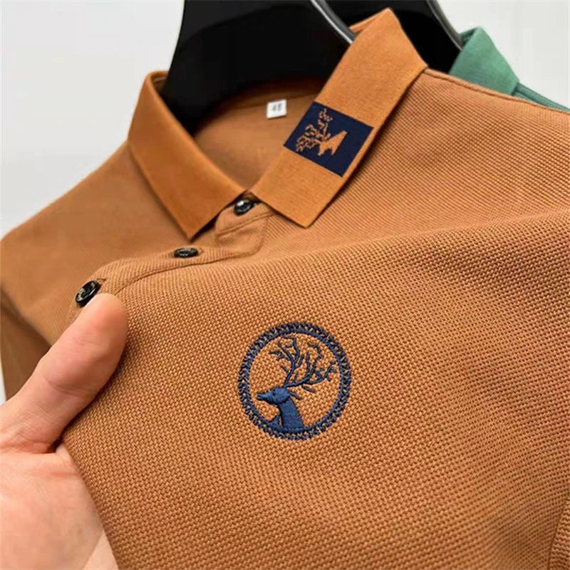 High quality 100% cotton short sleeved polo men's T-shirt