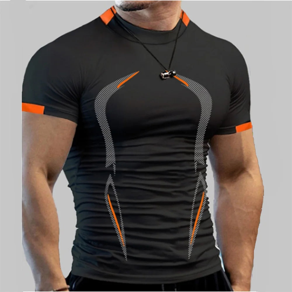 Men's T-shirt Crew Neck Sportswear Running Training Clothes