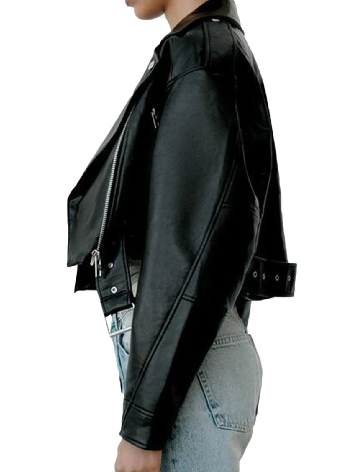 Fitaylor Women Faux PU Leather Jacket