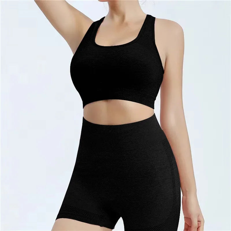 Yoga Set Gym Shorts Women Sport Bras Brassiere Workout Tops for Women