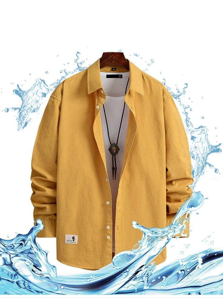 100% Pure Cotton Shirt Jacket Men