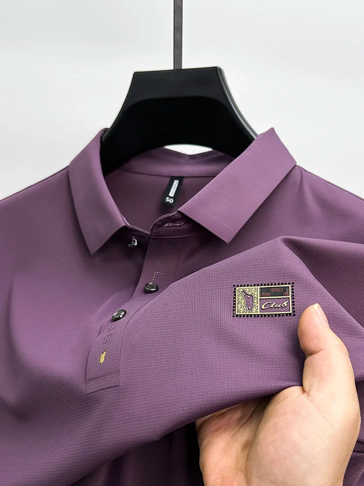 High end brand ice silk comfortable polo shirt