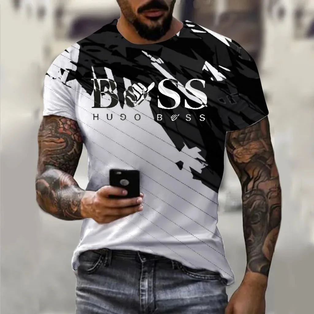 O-Neck T-Shirt Luxury Brand Daily Casual Stylish Streetwear