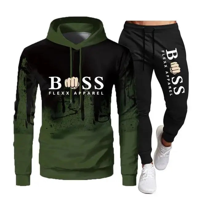 New Brand Men's Tracksuit Sportswear Hoodies Sweatshirts Sweatpants Two Piece Sets