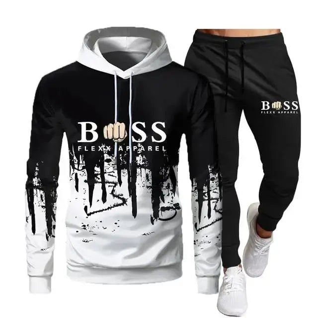 New Brand Men's Tracksuit Sportswear Hoodies Sweatshirts Sweatpants Two Piece Sets